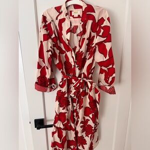 Maeve Anthropologie cotton short dress with mandarin collar